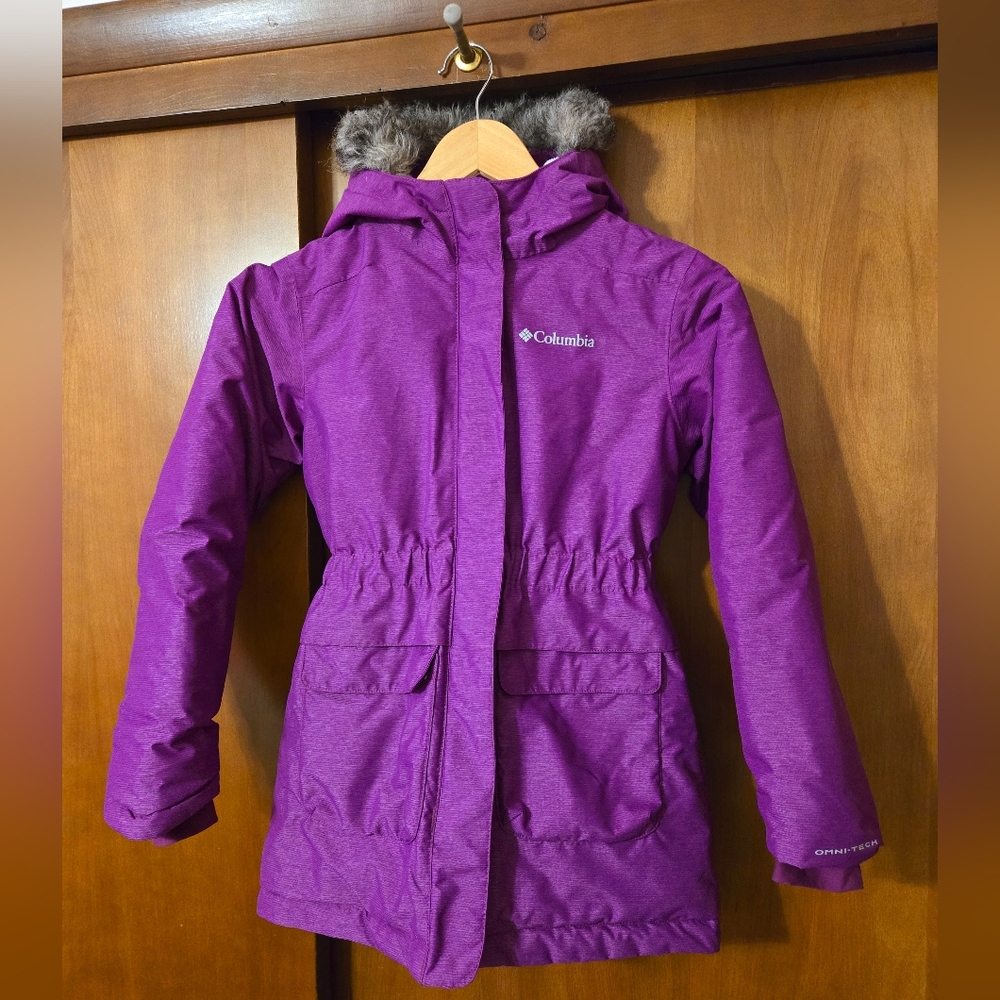 Girl's Columbia Nordic Strider Purple Winter Jacket size 7/8
